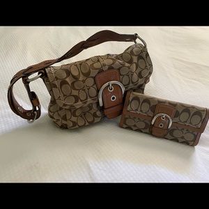 Used Coach purse and wallet